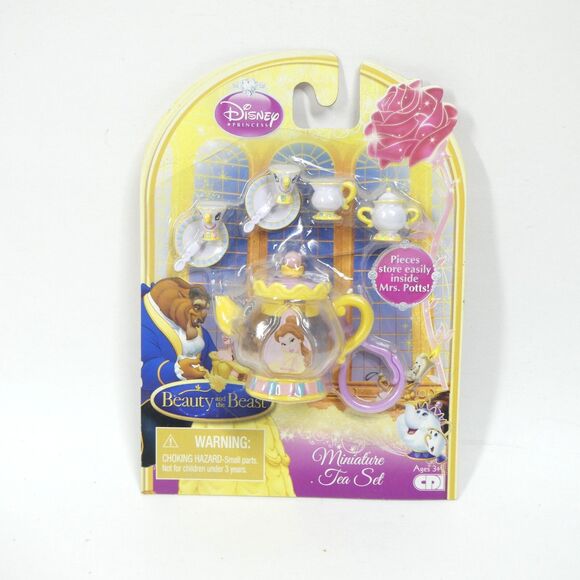 Disney Beauty & The Beast Miniature Tea Set Playset 2010 - Picture 1 of 5